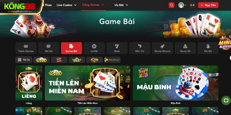 Game bài Kong88 mang đến một số tiện ích không thể bỏ qua