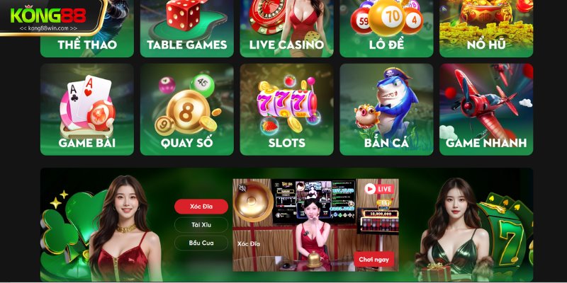Quay số Kong88 là sân chơi tích hợp nhiều tiện ích